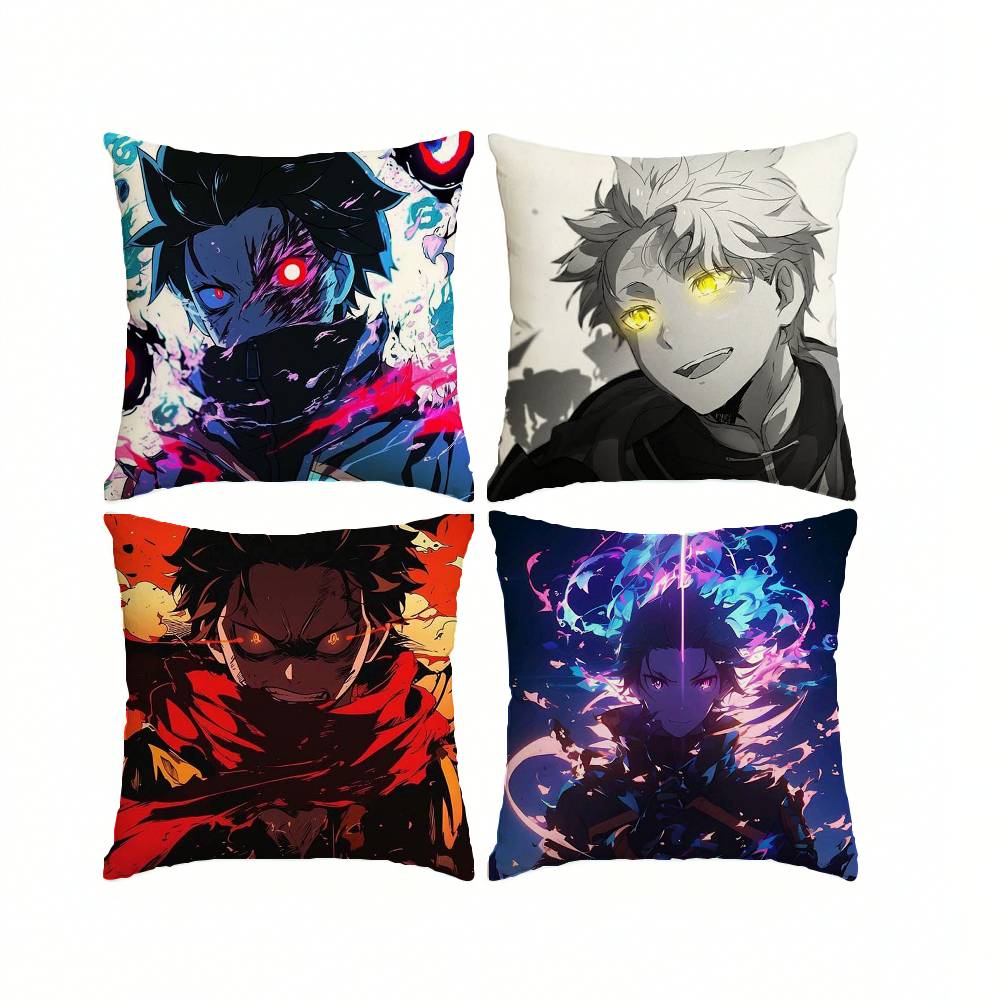 N-Natsuki S-Subaru R-Re ZERO Anime Pillow Case Square Double-Sided Sofa Cushion Cover Bedroom Bedside Pillow