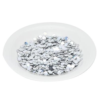 50G DIY PVC Ohne Loch Kreisförmig Pailletten Bühne Hochzeitskleidung Zubehör(Laser Silber 2mm)