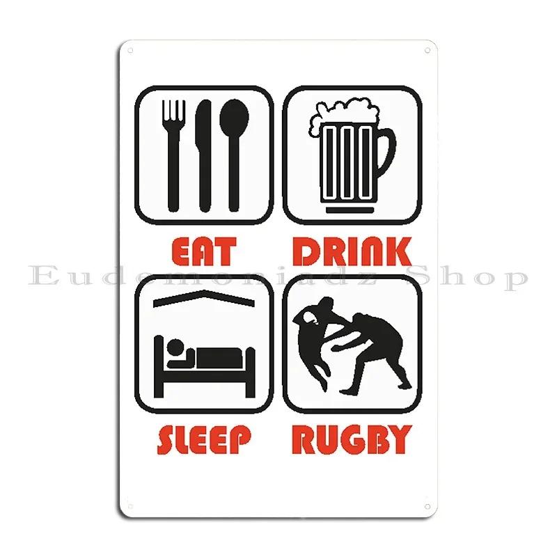 Eat Sleep Tackle Metal Sign Personalized Print Garage Party Home Tin Sign Poster 20x30cm(7.8x11.8inch)