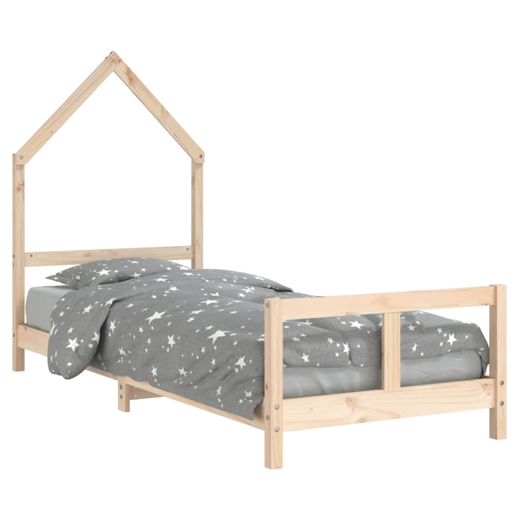 Kids  Bed 80 X 200 Cm Solid Pine Wood