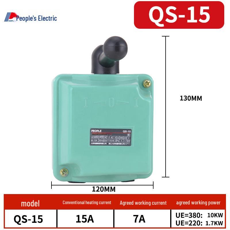 People's Electric HY2-130A60a 380V/220V 3-Phase Motor Forward-Reverse Switch