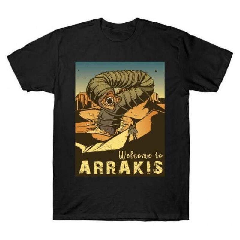 Dune Arrakis surf arrakis sci fi  Sandworm Gift t shirt 100 cotton printed Shortsleeve Graphic clothes All size Tops S6XL S