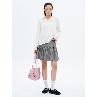 Ribbon Detail Mini Skirt Khaki