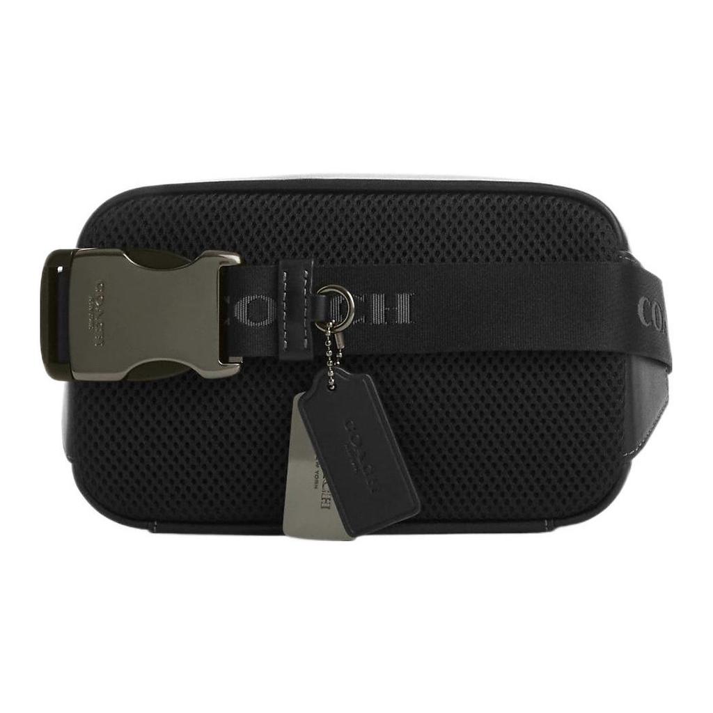 COACH Coated Canvas With Leather One Shoulder Crossbody Fanny Pack Small Men's Black CM106-QBMI5
