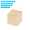 12/30/50/100pcs Unfinished Wooden Blocks Natural Wood Cube Square Wood Blocks for DIY Craft Art Project Making 0.6/1.4/2 Inch