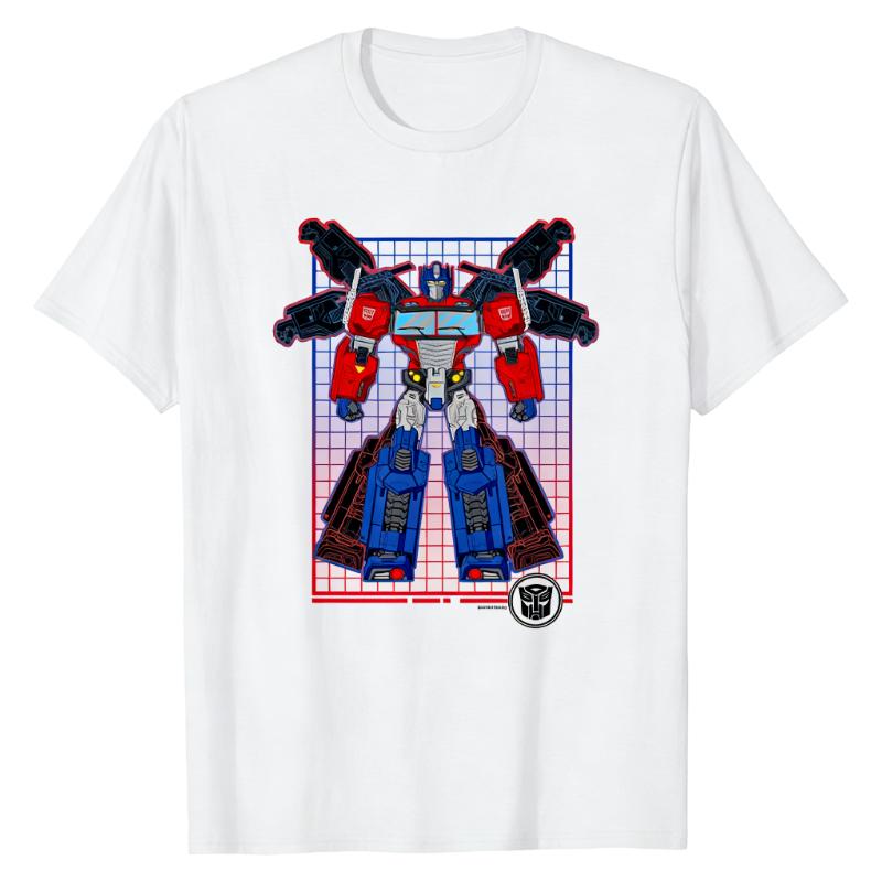 Transformers Optimus Prime Autobot Robot Graphic Print T Shirt 100 Cotton Crew Neck Oversized Casual Street Fashion Tops S