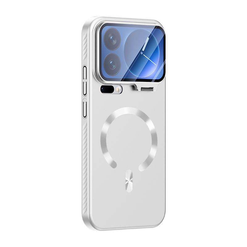For Xiaomi 17 Pro 17 Pro Max Phone Case, Lens Bracket Protection, Magnetic Attachment, Solid Color Design