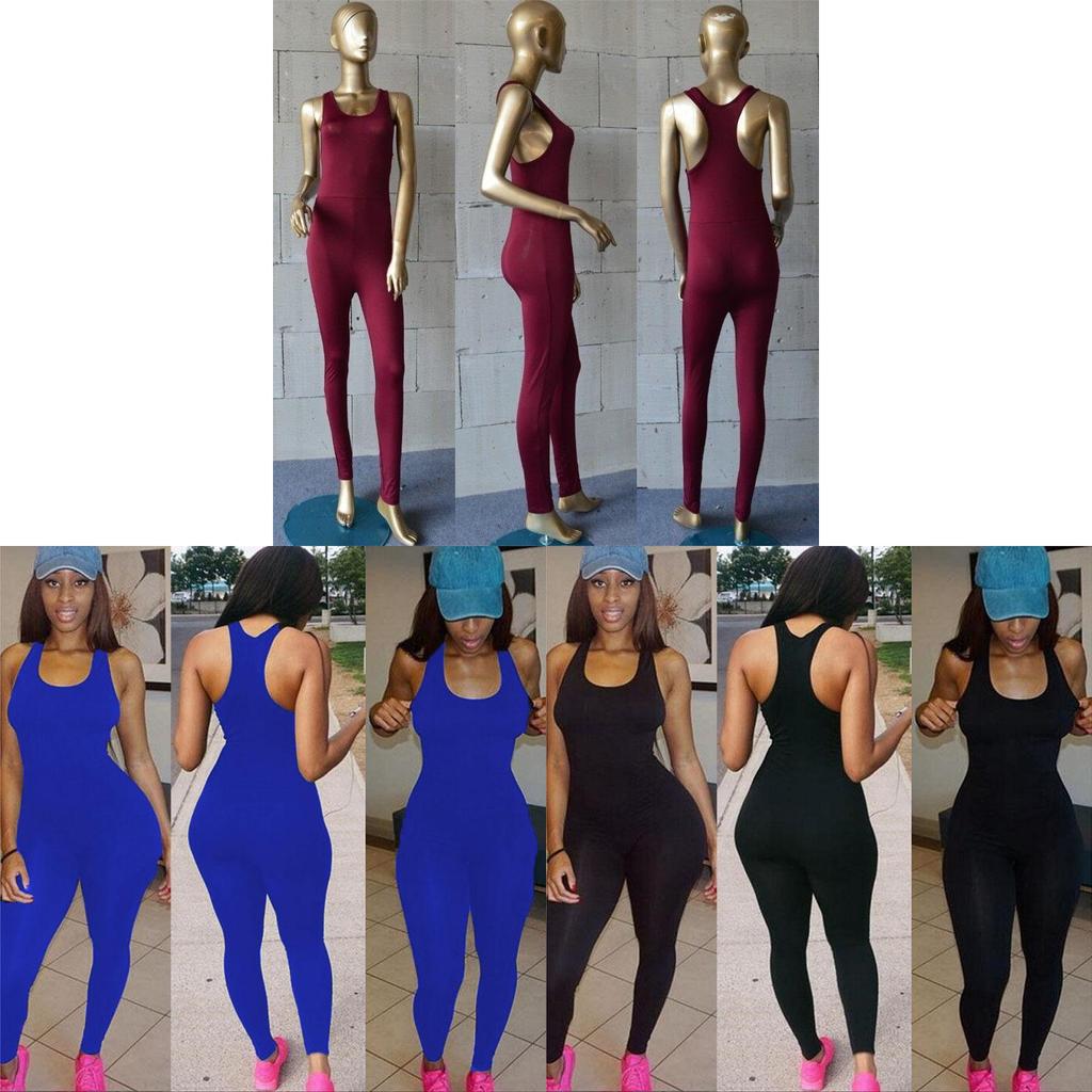 Us Sexy Women Casual Sleeveless Bodycon Romper Jumpsuit With Elegant Long Pants