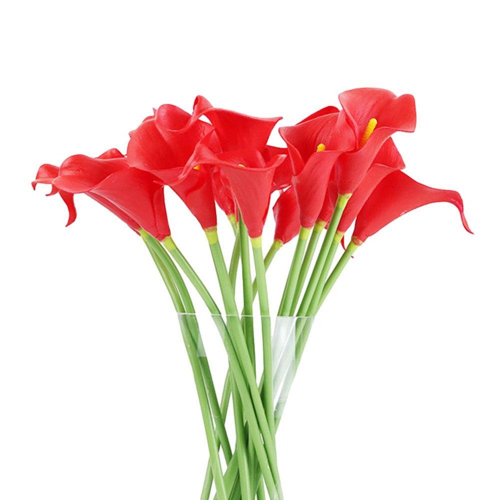 PU Artificial Flowers Parties Weddings 10 Head 10pcs 34cm