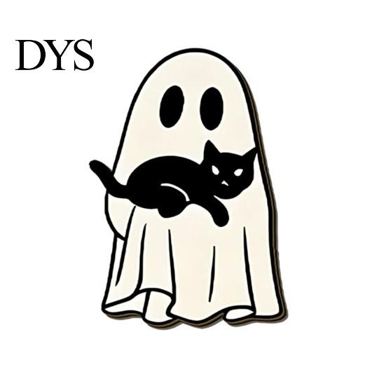 Halloween Wall Hooks Ghost Cat Wooden Hanging Hook for Keys Hats, Decorative Party Supplies Hanger, Cute Home Living Room Bedroom Entryway Key Hangers