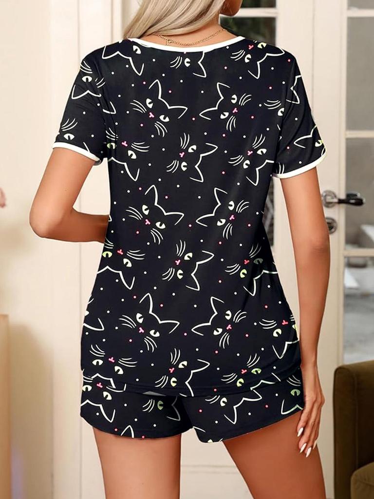 2026 Women's Summer Fashion Set: Round Neck Short Sleeve T-Shirt & Shorts for Casual Wear