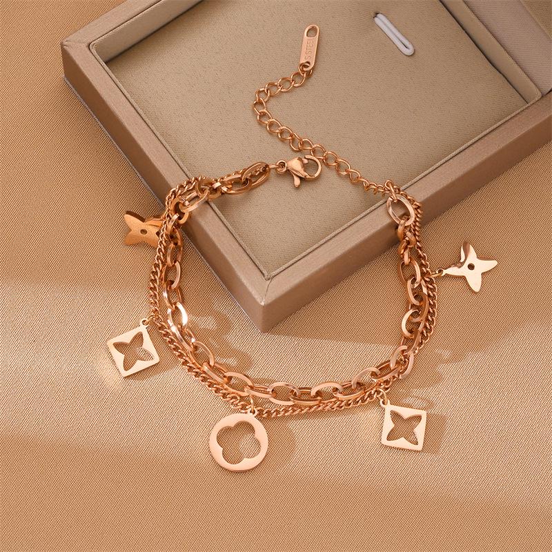 Koreanisches Dongdaemun Titanstahl Damenmode Armband - Edelstahl, High-End, Grenzüberschreitendes Design.