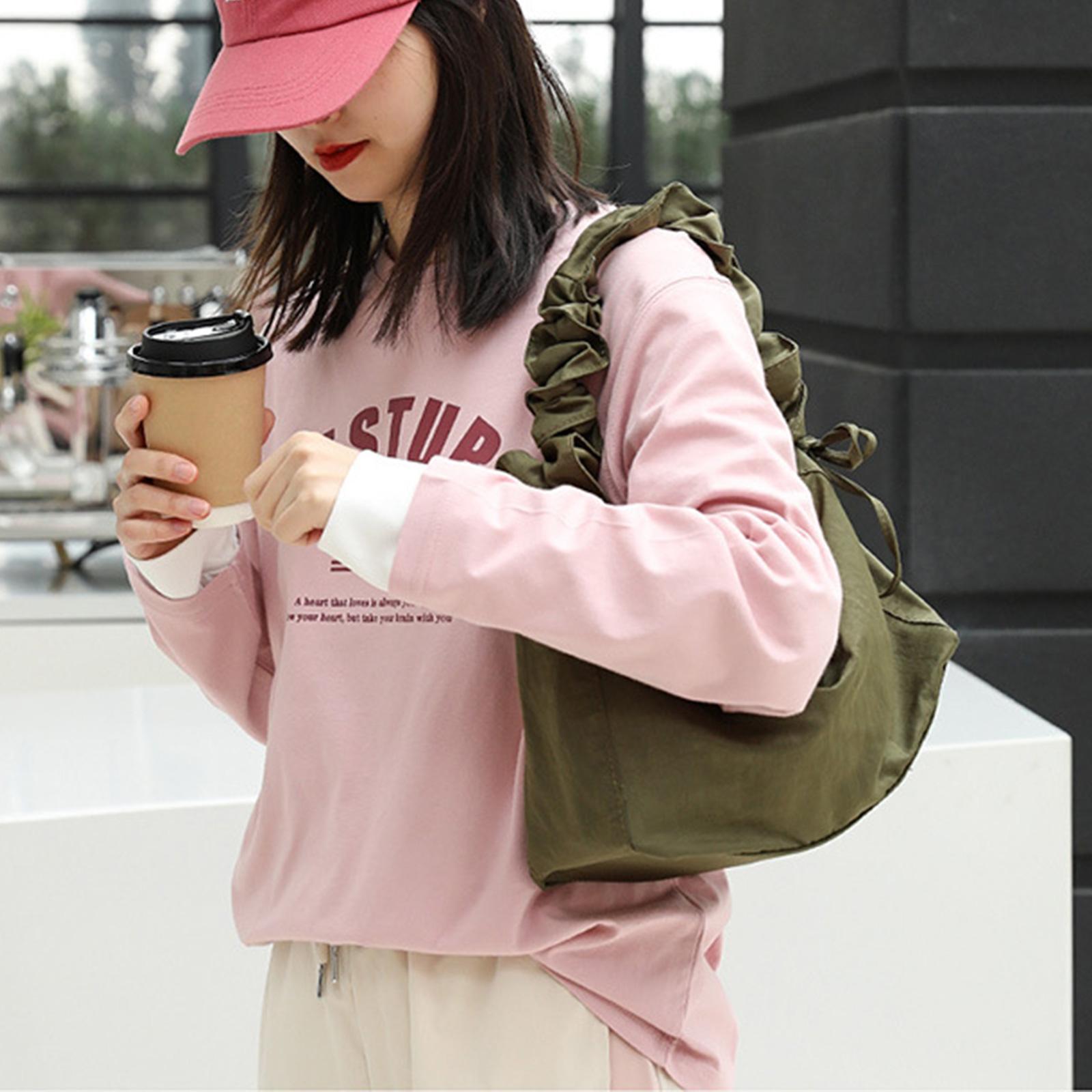 Женская повседневная эстетическая нейлоновая сумка подмышкой — фото 5