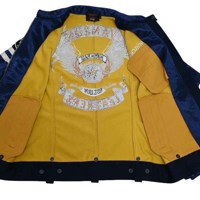 50th Anniversary Bonded Single Rider Jacket Outerwear [Banson] NVSZ-2415 Men's (XL, Navy)