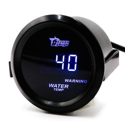 Medidor Digital de Temperatura de Agua/Motor para Coche con Luz LED Azul de 52mm, 12V, Negro