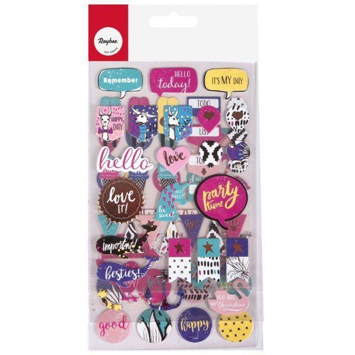 Stickers - Rayher - Summer Mix - 71 Pcs - Cardstock - Mixed - Colorful