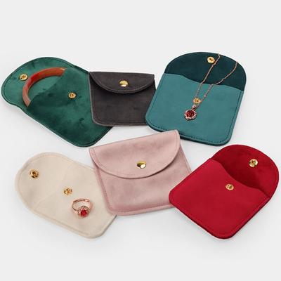 Dust Protect Snap Button Velvet Storage Pouch Jewelry Bag Gift Bag Packaging Bag