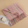 British Style Maillard Brown Brown Plaid Warm Scarf High End Atmosphere Couple Scarf Women's Imitation Cashmere