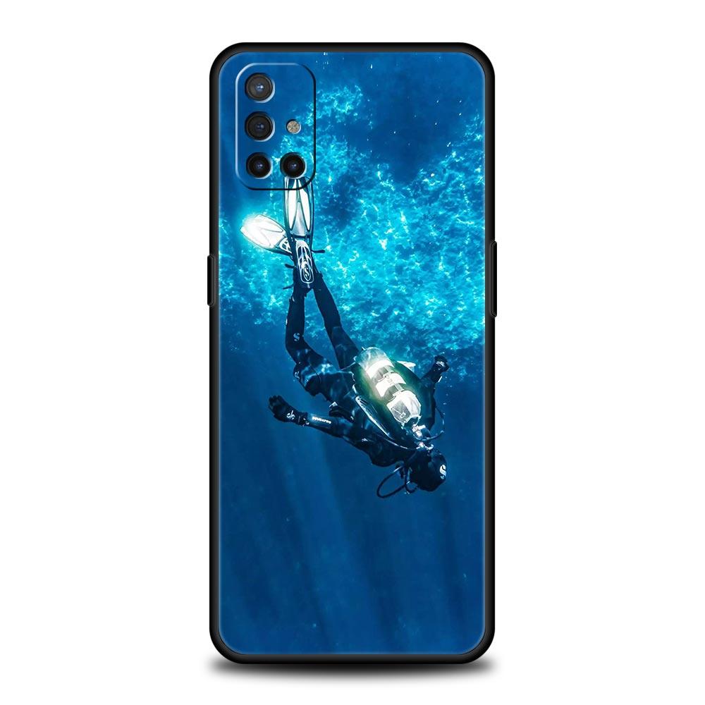 

Diver Diving Phone Case For OnePlus 13 12 11 10 9 8 7T Pro 13R 12R 10R 9RT 8T Nord N200 N30 2T CE 2 3 5G Lite Soft Cover OnePlus 7T Pro