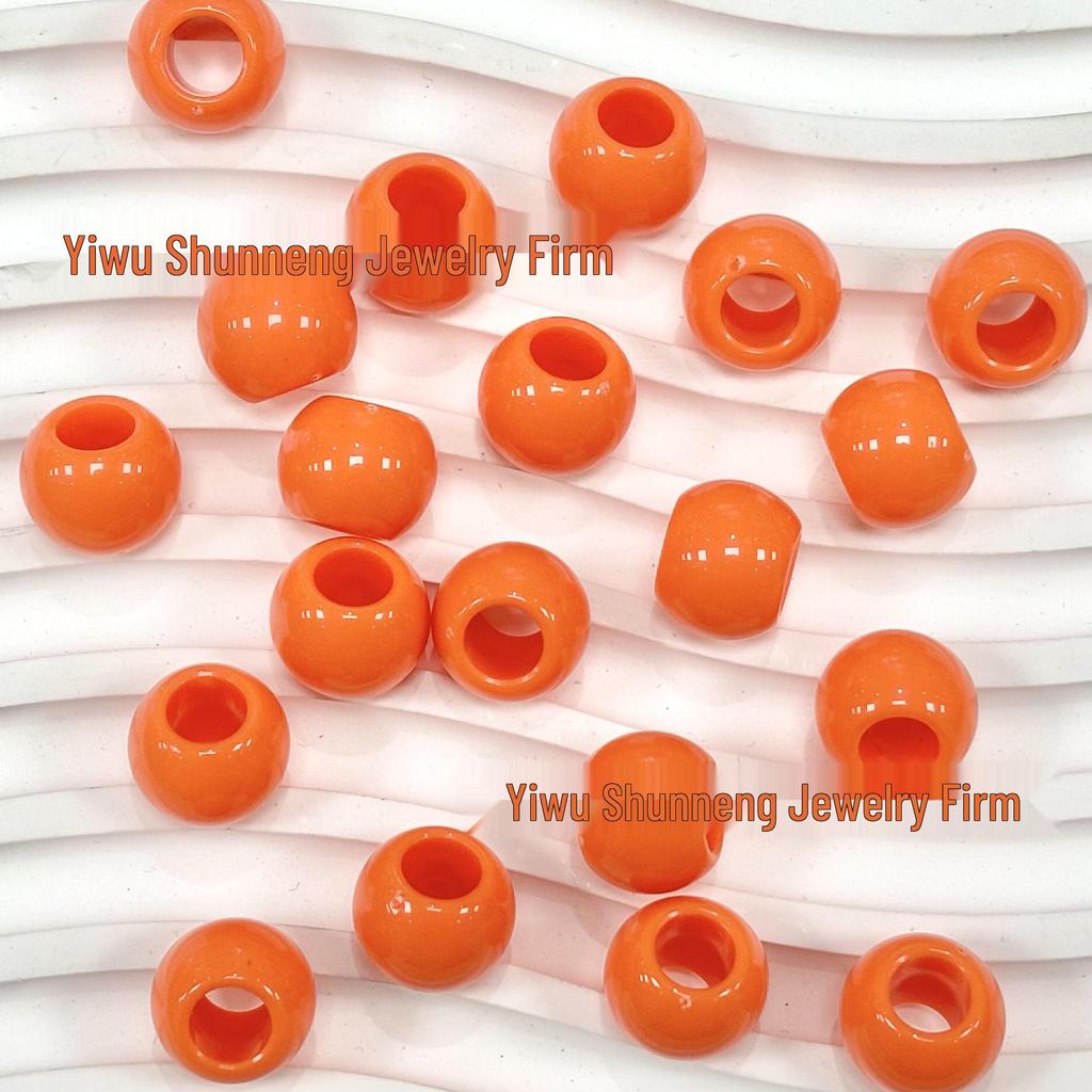 Acrylic Macaron Large Hole Round Beads for DIY Children's Bracelets and Jewelry Making