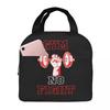 Powerhouse Gym No Fight Fitness Quotes Insulated Lunch Bag for Kids School Cooler Thermal Food Box Tote Lunch Boxes Container