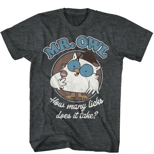 Tootsie Roll Mr. Owl T-Shirt - Black Unisex T-Shirt XL