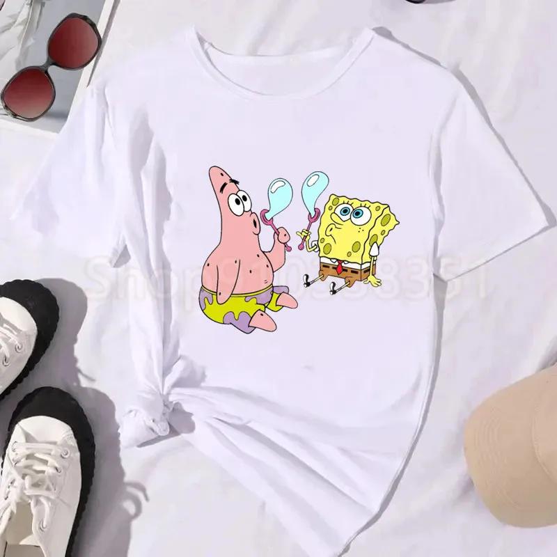 Spongebobs Patrick Star Kawaii Aesthetic Graphics Men Women Tee Adults Children Boy Gril Top Kids Parent Child Cotton Tshirt