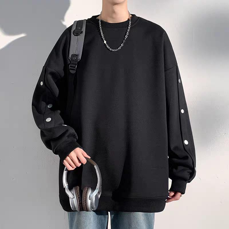 

Breasted Crew Neck Sweater Men s Spring and Autumn 2026 New Hong Kong Style Loose Senior Sense Large Size Youth Jacket Trendy Brand 3XL
