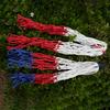 2Pcs Basketball Net Professional Durable Standard Wear-resistant Rainproof Sunscreen Nylon Red White Blue