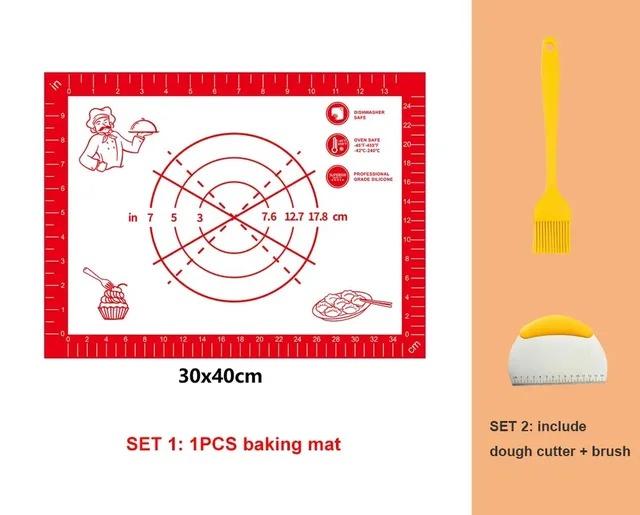 NEW Silicone Baking Mat Pizza Dough Maker Pastry Kitchen Gadgets Utensils Bakeware Kneading Baking Supplies Cooking Tools