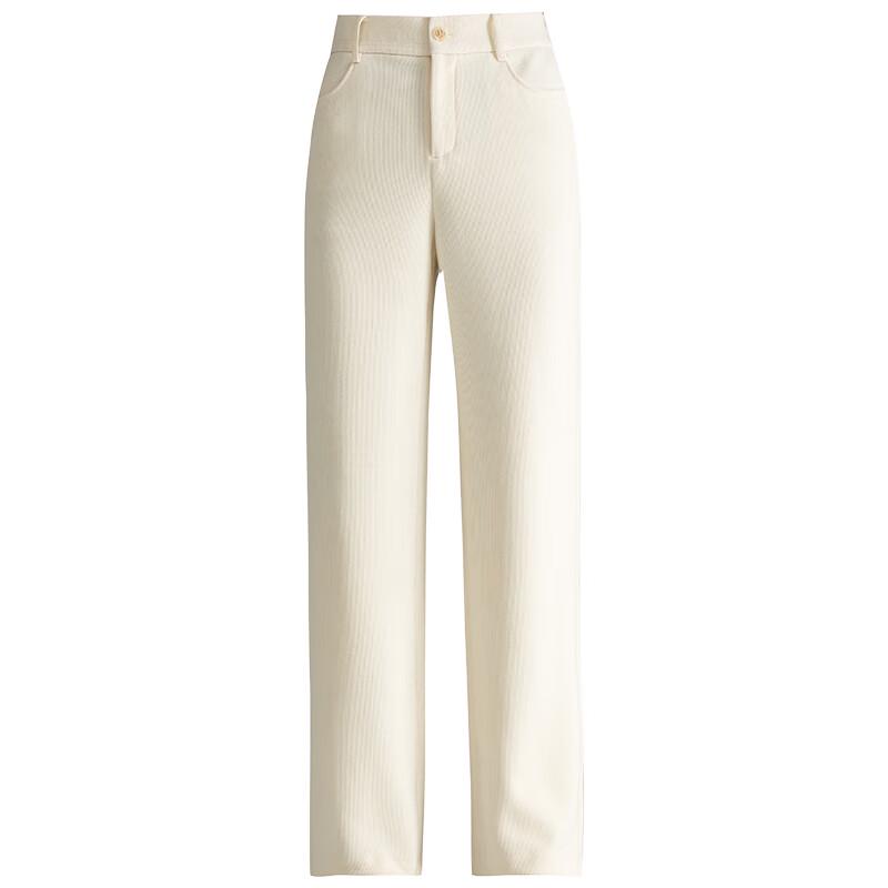 Mengshuya Women's High-Waisted Knit Chenille Straight-Leg Pants