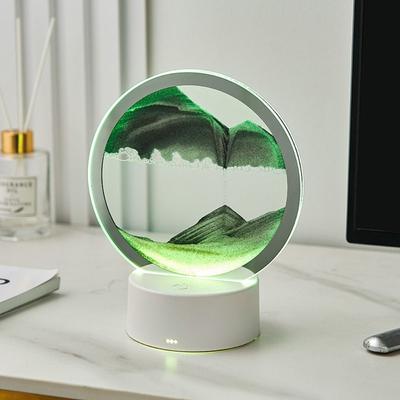 Colors 3D Sea Display Decoration Quicksand Painting Hourglass Light Desktop Ornament Sandscape Lamp