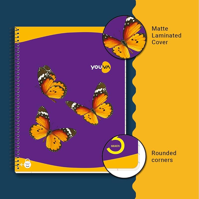 

Navneet Youva | 3 Subject Book for Students and Executives | Spiral Bound with safety Lock | Regular Size 20.3 cm x 26.7 5