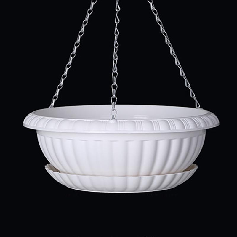 

1 шт. подвесная корзина цветочный горшок садовый пластиковый цветочный горшок уличный цветочный горшок цепного типа подвесная корзина цветочный горшок