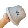 Japanese Autumn and Winter New Style Embroidered Letter Fisherman Hat Warm and Thickened Raw Edge Design Face Showing Small Bucket Hat for Women