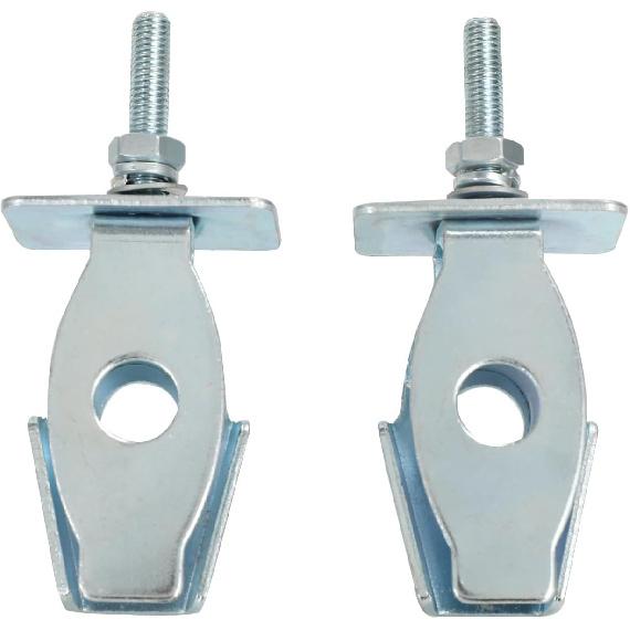 Motorrad Kettenspanner Einstellschraube für Hawk 250, Aluminium Kettenschwingenachse Einstellblock für Hawk 250cc -Silber