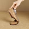 Fashion NEW Spring/Autumn Women Loafers Round Toe Chunky Heel Shoes Genuine Leather Shoes for Women Concise Splicing Slip-on Women Pumps