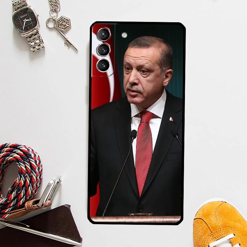 Prezydent Turcji Recep Tayyip Erdogan Etui na Samsunga Galaxy S24 Ultra S23 S22 S21 Plus S20 FE S8 S9 S10 Note 10 20 Ultra Pokrowiec