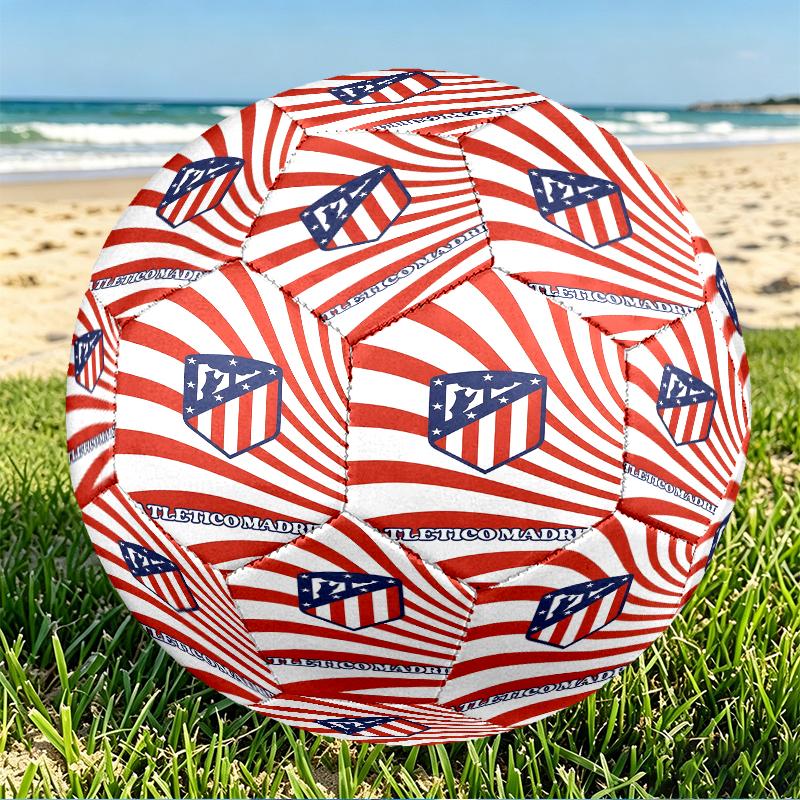 Football Club Print Size 5 Soccer Ball, PU Wear Resistant Football for Match Training and Daily Practice, Birthday Gift for Soccer Fans