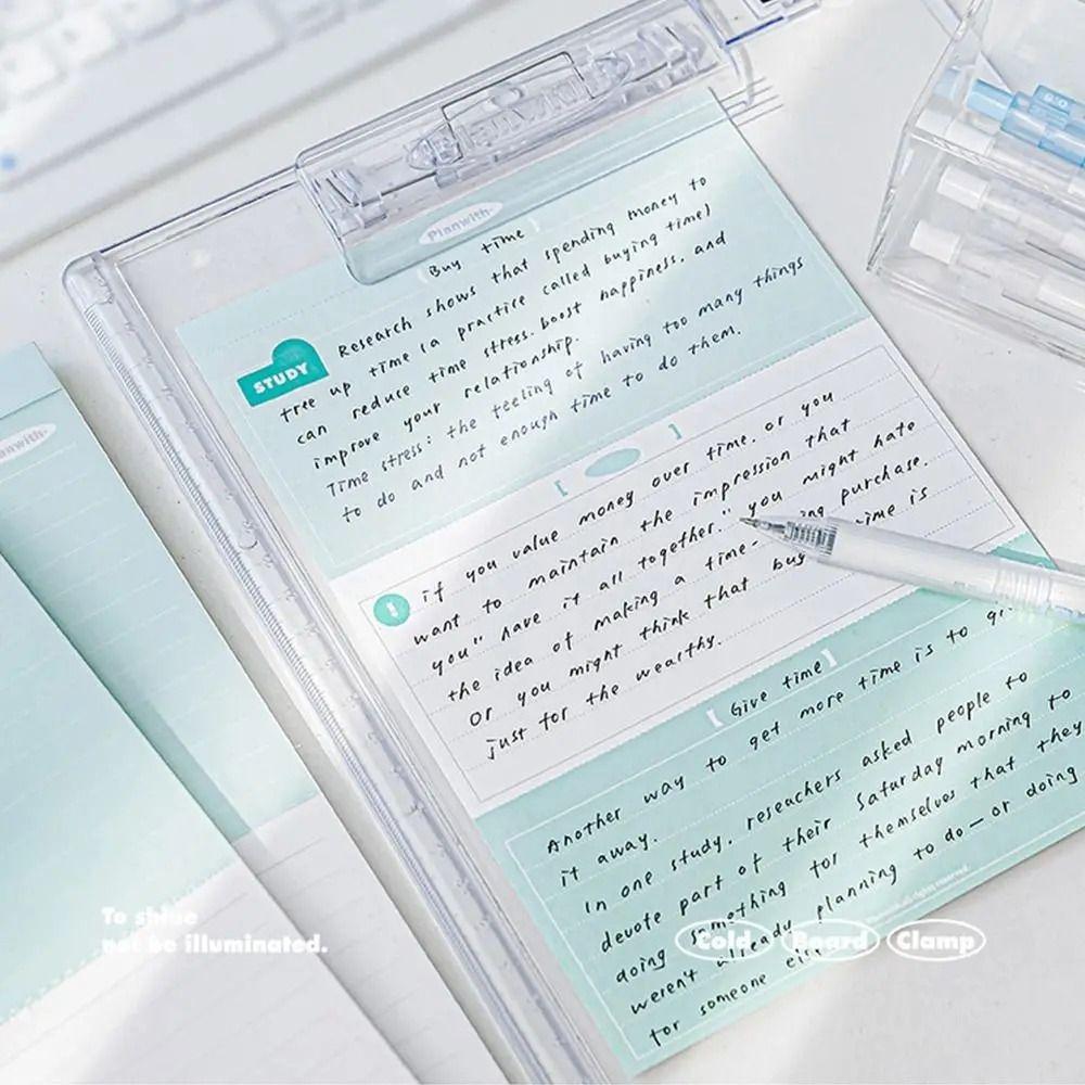 

Durable Writing Clipboard Transparent File Folder INS Paper Organizer School Style 5