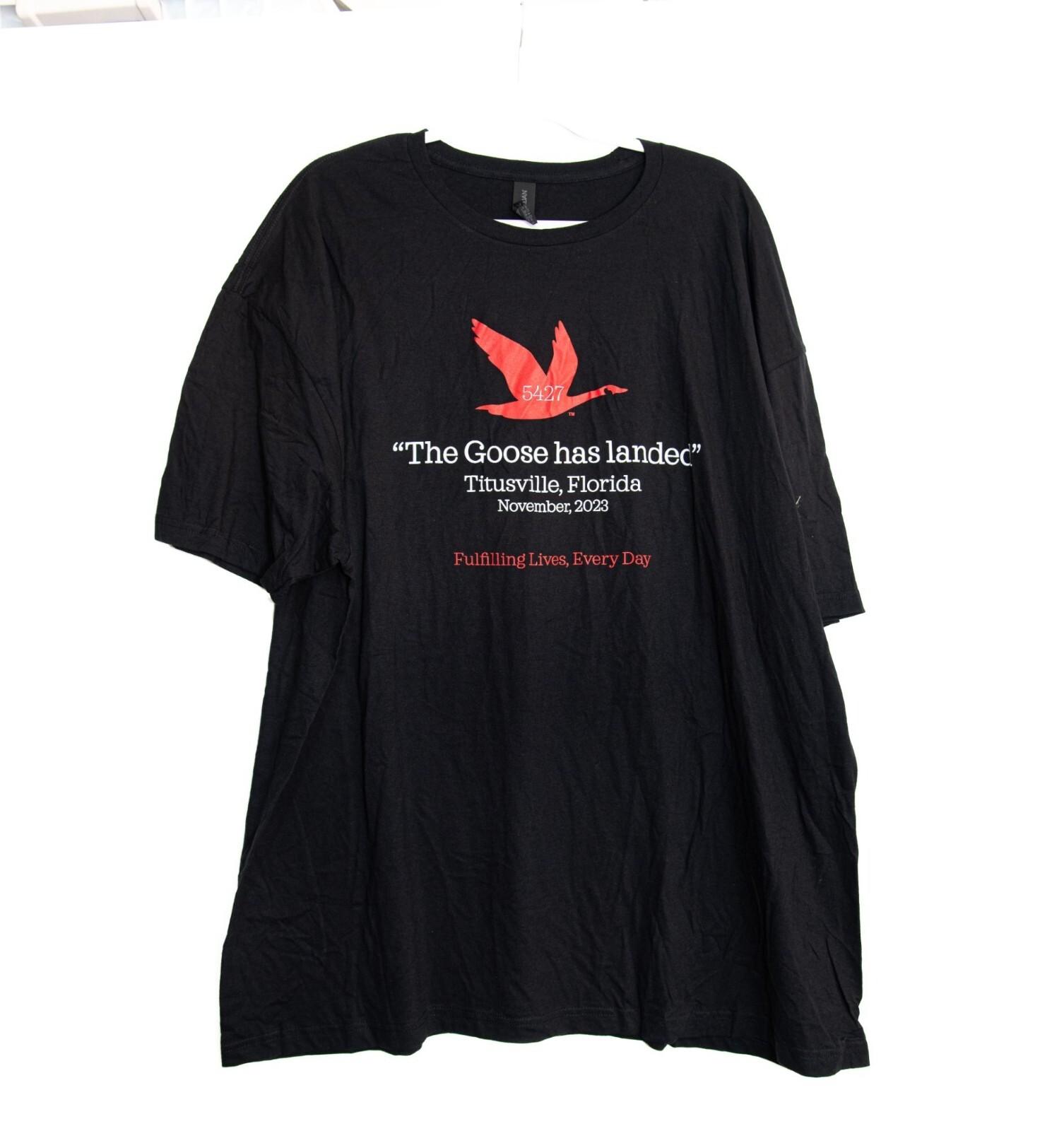The Goose Has Landed Black Graphic T-Shirt 3XL Titusville Florida November M