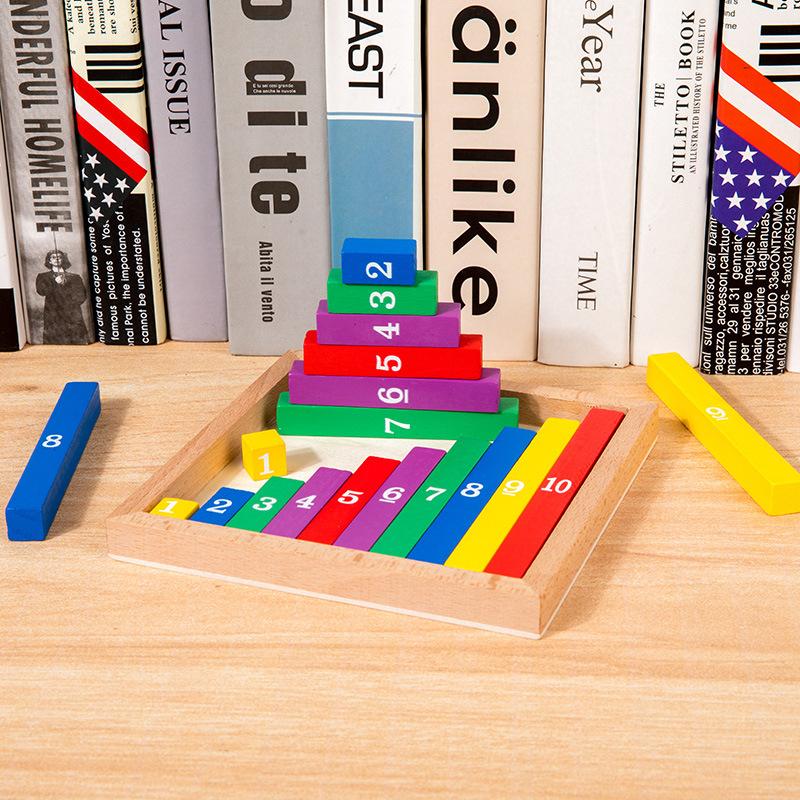 Children'S Wooden Montessori Teaching Aids Color Digital Counting Sticks Montessori Kindergarten Mathematics Early Education Educational Toys