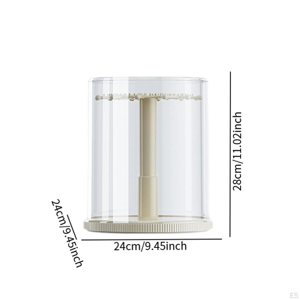 Figure Clear Display Case Stand Countertop Modern Practical Necklace Hanger Doll Storage Box