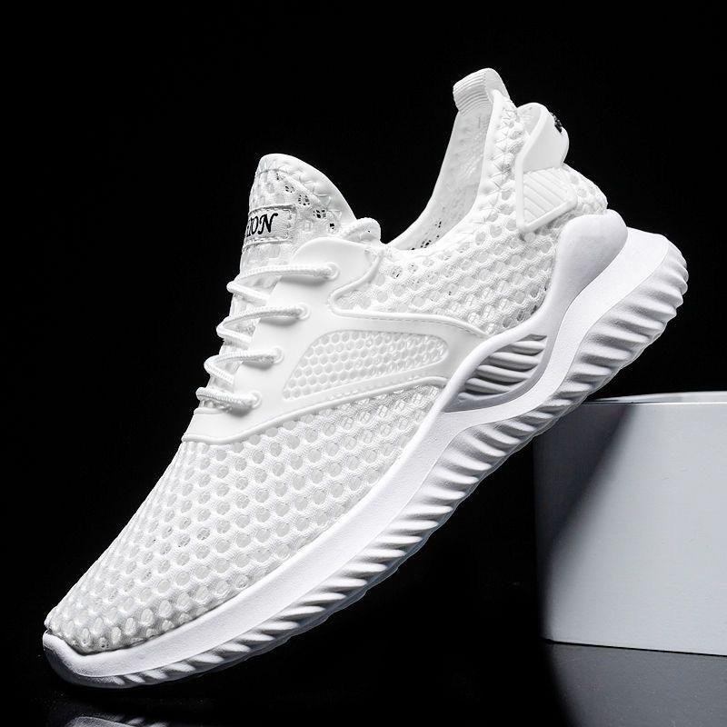 Summer mesh breathable hollow men's shoes casual thin mesh shoes summer men's lightweight mesh non-slip sports shoes