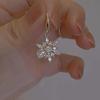 Luxury Rhinestone Snowflake Drop Earrings For Women Elegant Long Tassel Pearl Flower Earring New Year Birthday Jewelry Gifts
