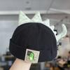 Cute Dinosaur Baby Brimless Hat Winter Corduroy Infant Melon Cap 3D Cartoon Adjustable Drawstring Kids Beanie Caps