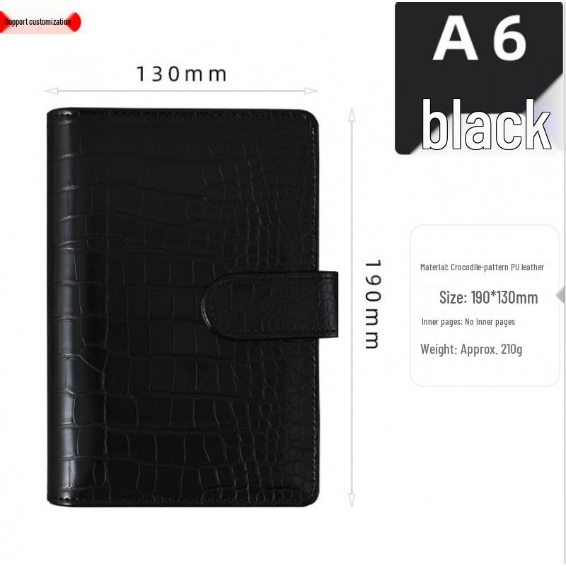 

Блокнот на кольцах макарон с узором крокодила, креативный планер формата А5/А6 и подарочные канцелярские товары A7