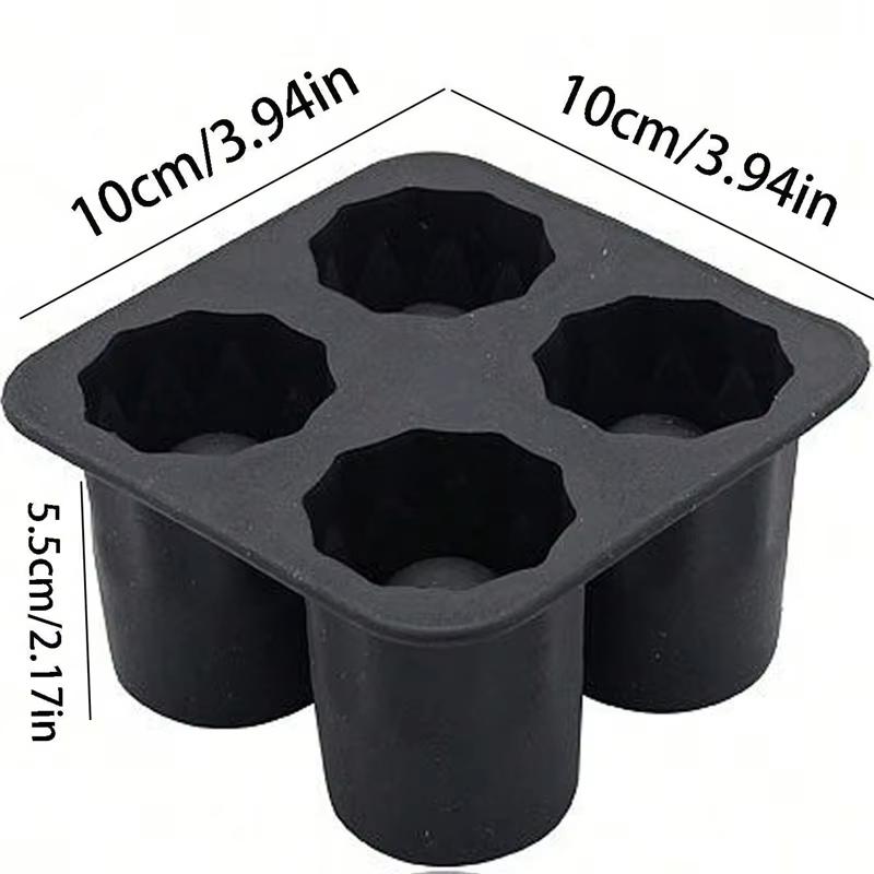 4 Becherform Silikon Eiswürfelform Shotglas Eisform Eiswürfelform Sommer Bar Party Bier Eis Cocktail Kaltgetränke Werkzeuge
