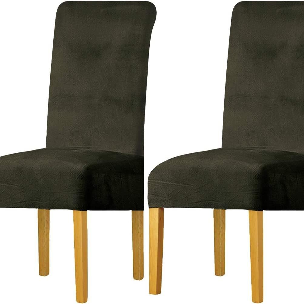 Velvet Chair Cover for Household Chair Cover Skin-friendly Silver Fox Velvet Chair Cover Hotel Restaurant Dining Chair Cover