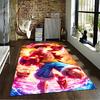 "Anime Pirate Character Carpet with Fiery Tropical Style Background" Suitable for use as an anti-slip for living room bedroom sofas